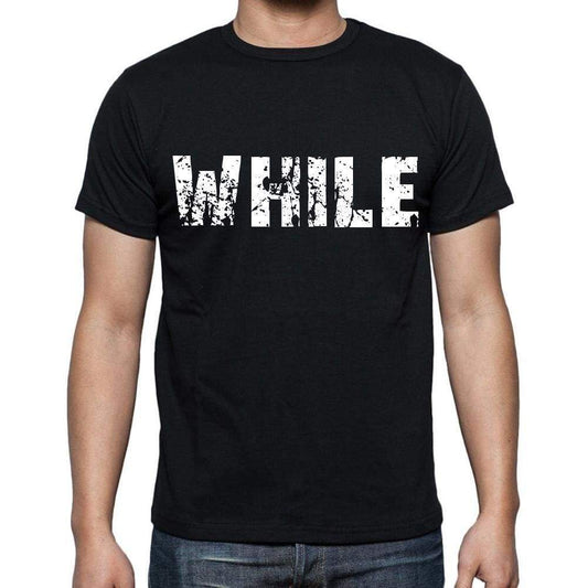 While White Letters Mens Short Sleeve Round Neck T-Shirt 00007