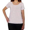 White Women's Plain T-Shirt Heart Shaped Seam Detail Birthday Gift 00520