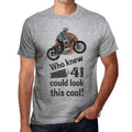 Who Knew 41 Could Look This Cool Men's T-shirt Grey Birthday Gift 00417 00476