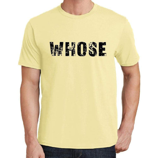 Whose Mens Short Sleeve Round Neck T-Shirt 00043 - Yellow / S - Casual