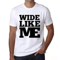 WIDE, Like Me, White, Men's Short Sleeve Round Neck T-shirt 00051