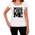 WIDE, Like Me, White, Women's Short Sleeve Round Neck T-shirt