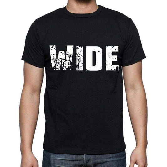 Wide White Letters Mens Short Sleeve Round Neck T-Shirt 00007