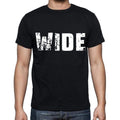 wide , white letters, Men's Short Sleeve Round Neck T-shirt 00007
