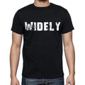 widely , white letters, Men's Short Sleeve Round Neck T-shirt 00007
