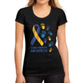 Women's Graphic T-Shirt Down Syndrome Awareness Deep Black