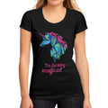 Women's Graphic T-Shirt I'm F*cking Magical Unicorn Deep Black