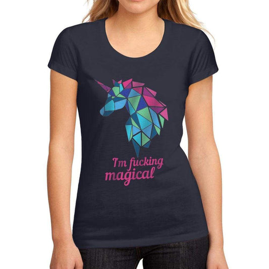 Womens Graphic T-Shirt Im F*cking Magical Unicorn French Navy - French Navy / S / Cotton - T-Shirt