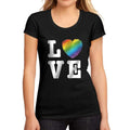 Women's Graphic T-Shirt LGBT Love Deep Black