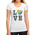 Women's Graphic T-Shirt LGBT Love White