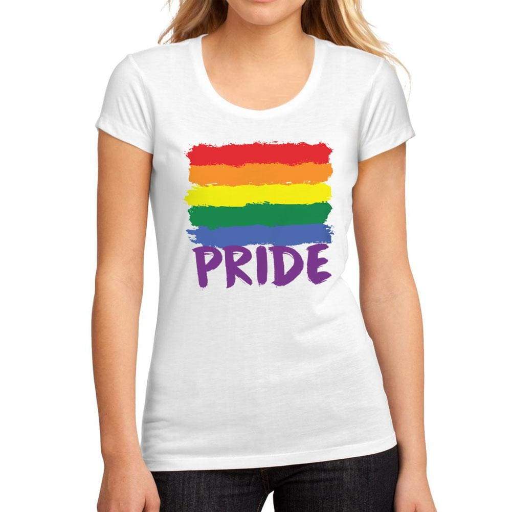 Womens Graphic T-Shirt LGBT Pride White - White / S / Cotton - T-Shirt