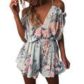Women's Summer Holiday Mini Playsuit Ladies Jumpsuit Beach Shorts Mini Dress