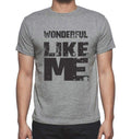 WONDERFUL Like me, Grey, Men's Short Sleeve Round Neck T-shirt