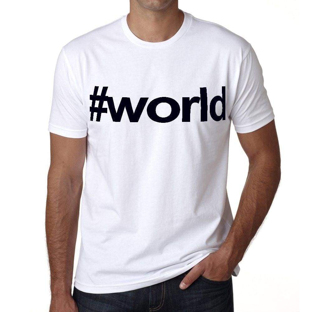 World Hashtag Mens Short Sleeve Round Neck T-Shirt 00076