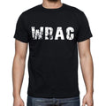 wrac Men's Short Sleeve Round Neck T-shirt , 4 letters Black