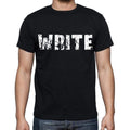write , white letters, Men's Short Sleeve Round Neck T-shirt 00007