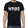 wroc Men's Short Sleeve Round Neck T-shirt , 4 letters Black