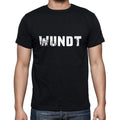 wundt Men's Short Sleeve Round Neck T-shirt , 5 letters Black , word 00006