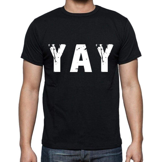 Yay Men T Shirts Short Sleeve T Shirts Men Tee Shirts For Men Cotton Black 3 Letters - Casual