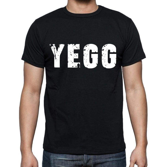 Yegg Mens Short Sleeve Round Neck T-Shirt 4 Letters Black - Casual