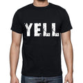 yell , white letters, Men's Short Sleeve Round Neck T-shirt 00007