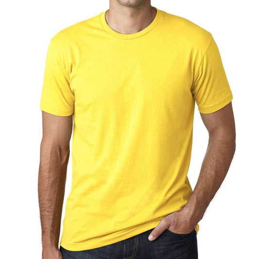 Yellow Mens Plain T-Shirt Birthday Gift 00519 - Xs / Yellow - Casual