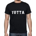 yotta Men's Short Sleeve Round Neck T-shirt , 5 letters Black , word 00006