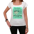You Hold In Your Hands The Happiness, White Women's T-shirt, 100% cotton 00168