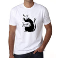 T-shirt You Lie Rat pour hommes, blanc, 100% coton 00164