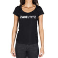 zabeltitz, German Cities Black, Women's Short Sleeve Round Neck T-shirt 00002