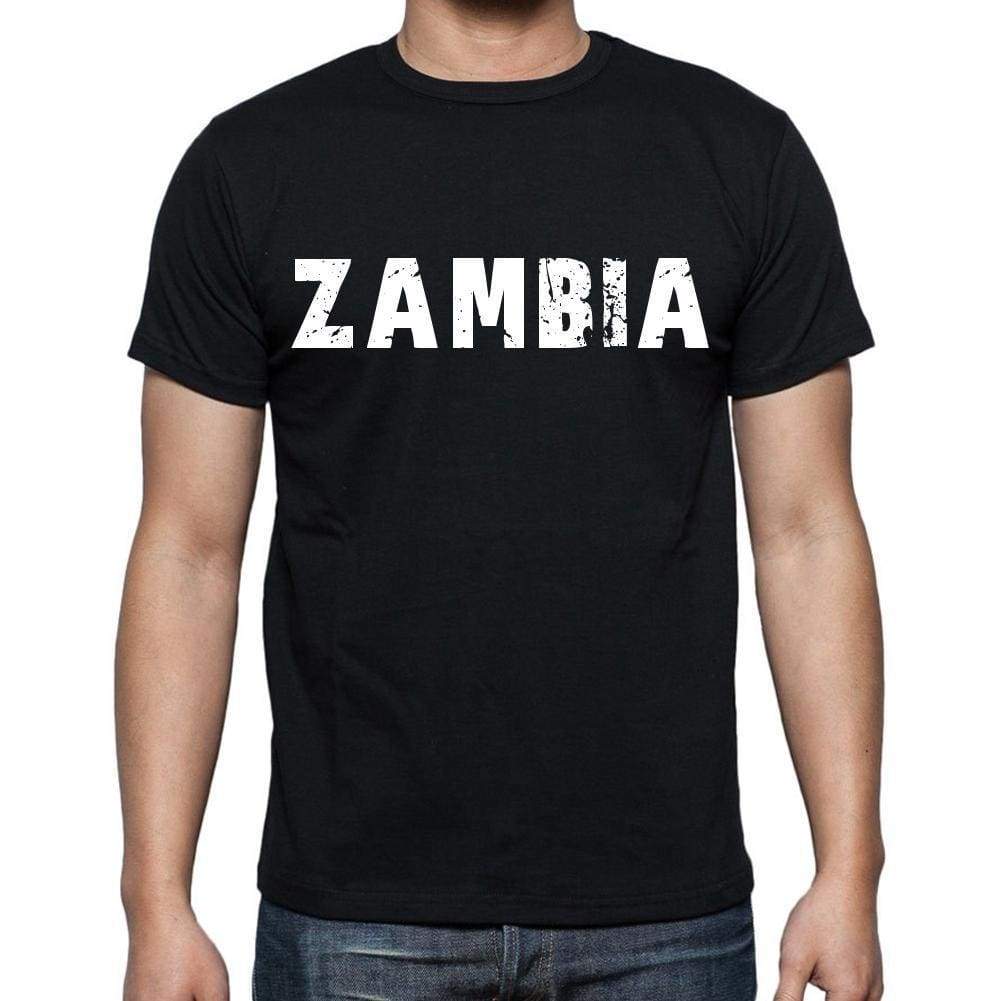 Zambia T-Shirt For Men Short Sleeve Round Neck Black T Shirt For Men - T-Shirt