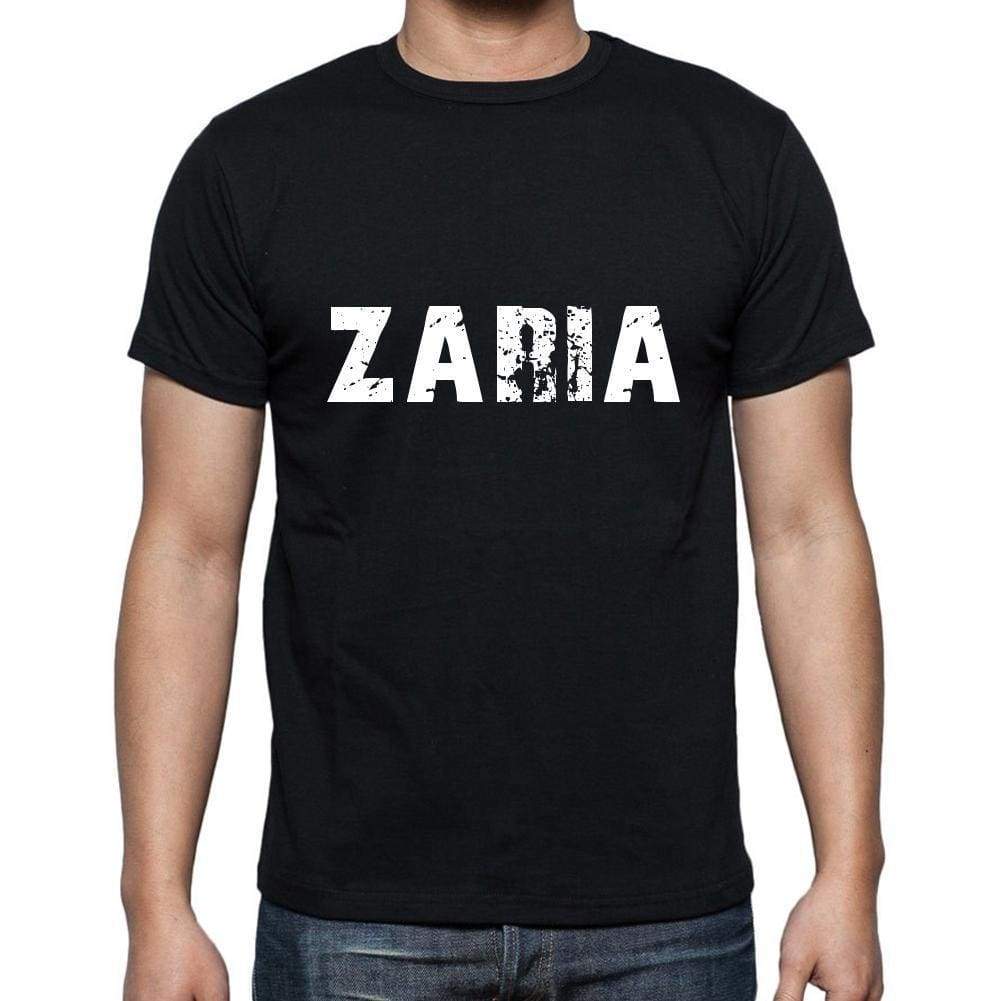 Zaria Mens Short Sleeve Round Neck T-Shirt 5 Letters Black Word 00006 - Casual