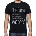 Zen proverb quote t shirts,"Before enlightnment, chop",t shirts men,black