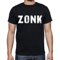 zonk Men's Short Sleeve Round Neck T-shirt , 4 letters Black