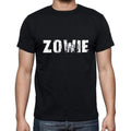 zowie Men's Short Sleeve Round Neck T-shirt , 5 letters Black , word 00006